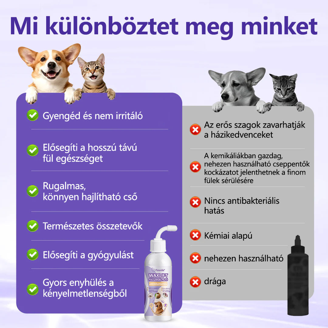 🔥1+1 INGYEN🎁Ingyenes fülpiszkálók👂Timilk® WaxLift állati fülmosó csepp – Mélytisztítás fülproblémák ellen！