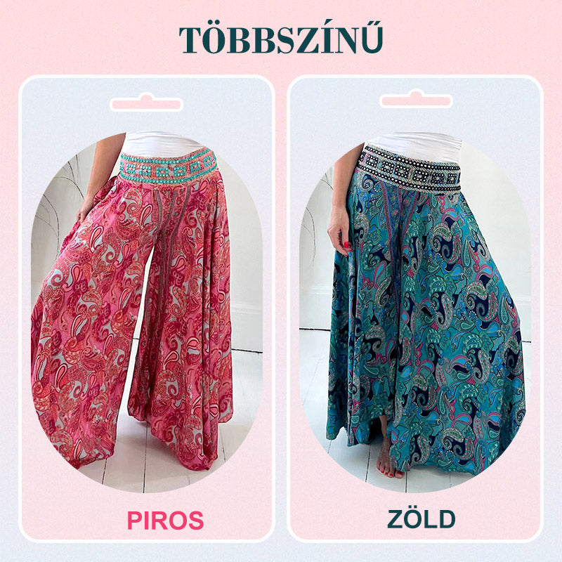 💥🎉50% árcsökkentés🌺✨ Etno stílusú szövött nadrág – gardróbod új kedvence!👖💐 Kényelmes, rugalmas derékpántos nadrág – nyári napokra és kirándulásokhoz!