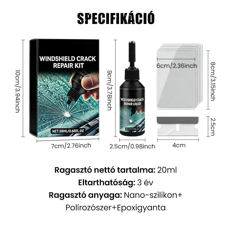 🔥3+2 ingyen🎁Ingyenes ajándék🚗💎 Üvegkarcolás-javító ragasztó – 20 perc alatt láthatatlan javítás, szakértői ajánlással!