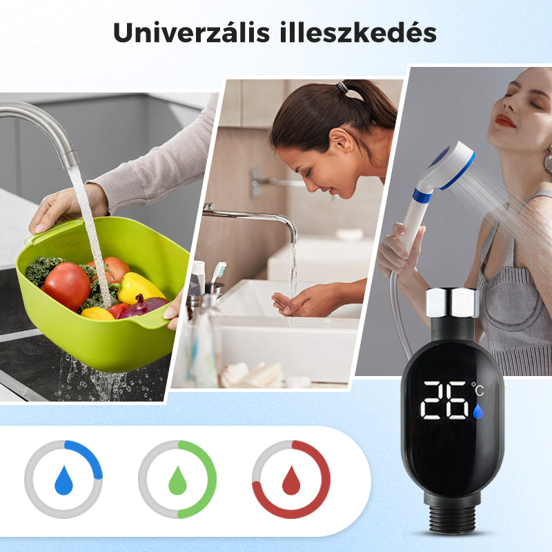 🔥🔥2+2 ingyenes🚿💡 Zuhany hőmérséklet kijelző – valós idejű vízfigyelés, égési sérülések ellen!🌡️✅ Vízforrás hőmérő – intelligens LED kijelző, biztonságos fürdés a családnak!