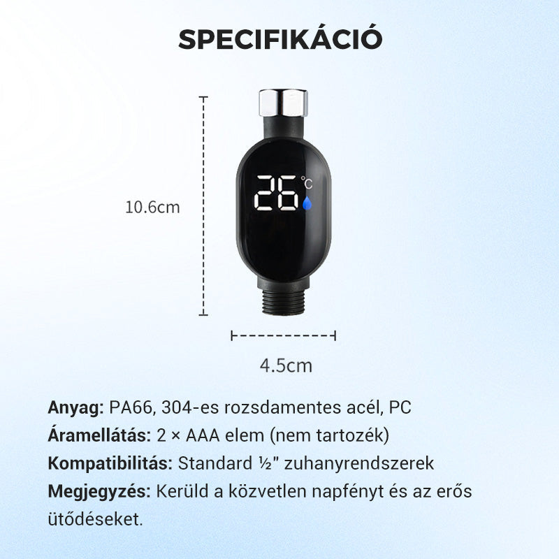 🔥🔥2+2 ingyenes🚿💡 Zuhany hőmérséklet kijelző – valós idejű vízfigyelés, égési sérülések ellen!🌡️✅ Vízforrás hőmérő – intelligens LED kijelző, biztonságos fürdés a családnak!