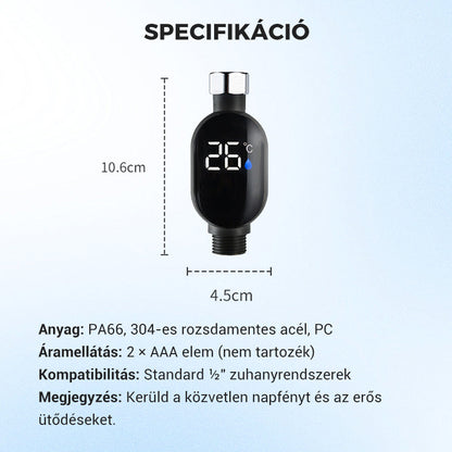 🔥🔥2+2 ingyenes🚿💡 Zuhany hőmérséklet kijelző – valós idejű vízfigyelés, égési sérülések ellen!🌡️✅ Vízforrás hőmérő – intelligens LED kijelző, biztonságos fürdés a családnak!