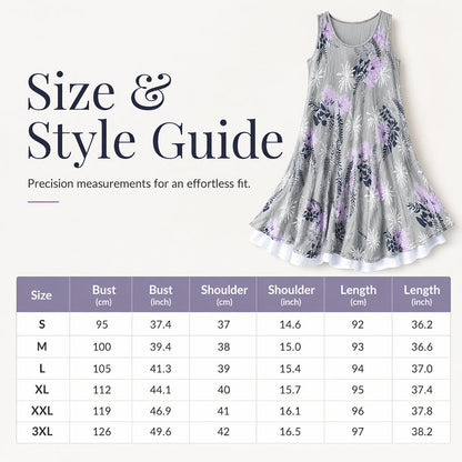 👗🌸 Trópusi virágmintás A-vonalú ruha – Karcsúsító szabás, élethű digitális nyomtatás, S–3XL-ig! ✨💃