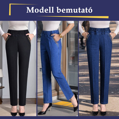 🔥🔝 Legnépszerűbb termékek👖✨ Női trendi farmernadrág🎀💙 Magas derekú egyenes szárú nadrág – Rugalmas kényelem, karcsú sziluett és praktikus részletek!