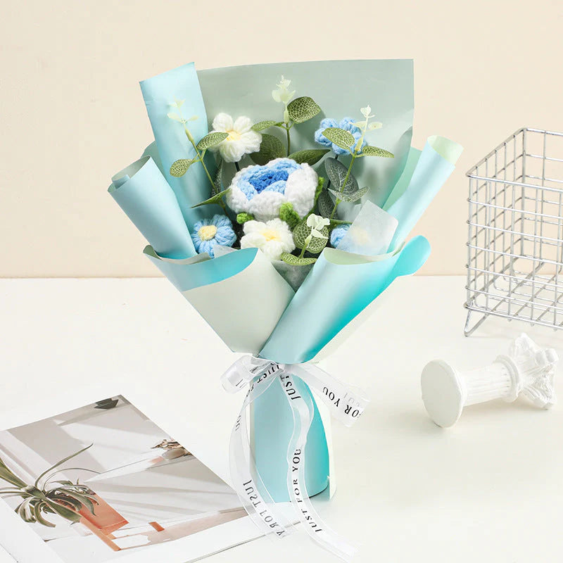 🔥1+1 ingyenes💐 Kézzel horgolt virágcsokor 🎁 Allergiabarát virágajándék – Soha nem hervad, mindig friss!