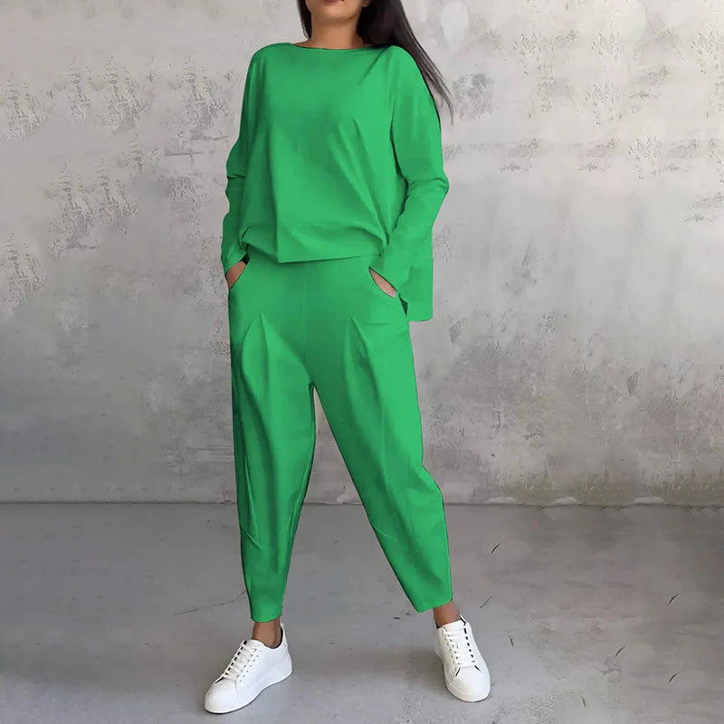 🎁Ingyenes ajándék-📿Gyönyörű nyaklánc💗 Puha, sokoldalú outfit – Otthon és útközben egyformán stílusos!
