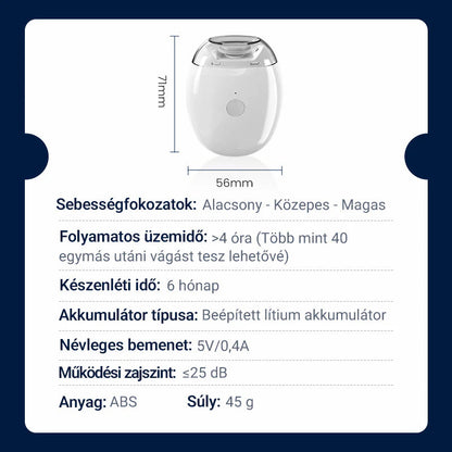 🔥🎁2+2 ingyenes😜50% árcsökkentés💅 Automatikus körömreszelő LED fénnyel🔋 Újratölthető elektromos körömápoló – Csendes, 360° sima reszelés gyerekeknek is!