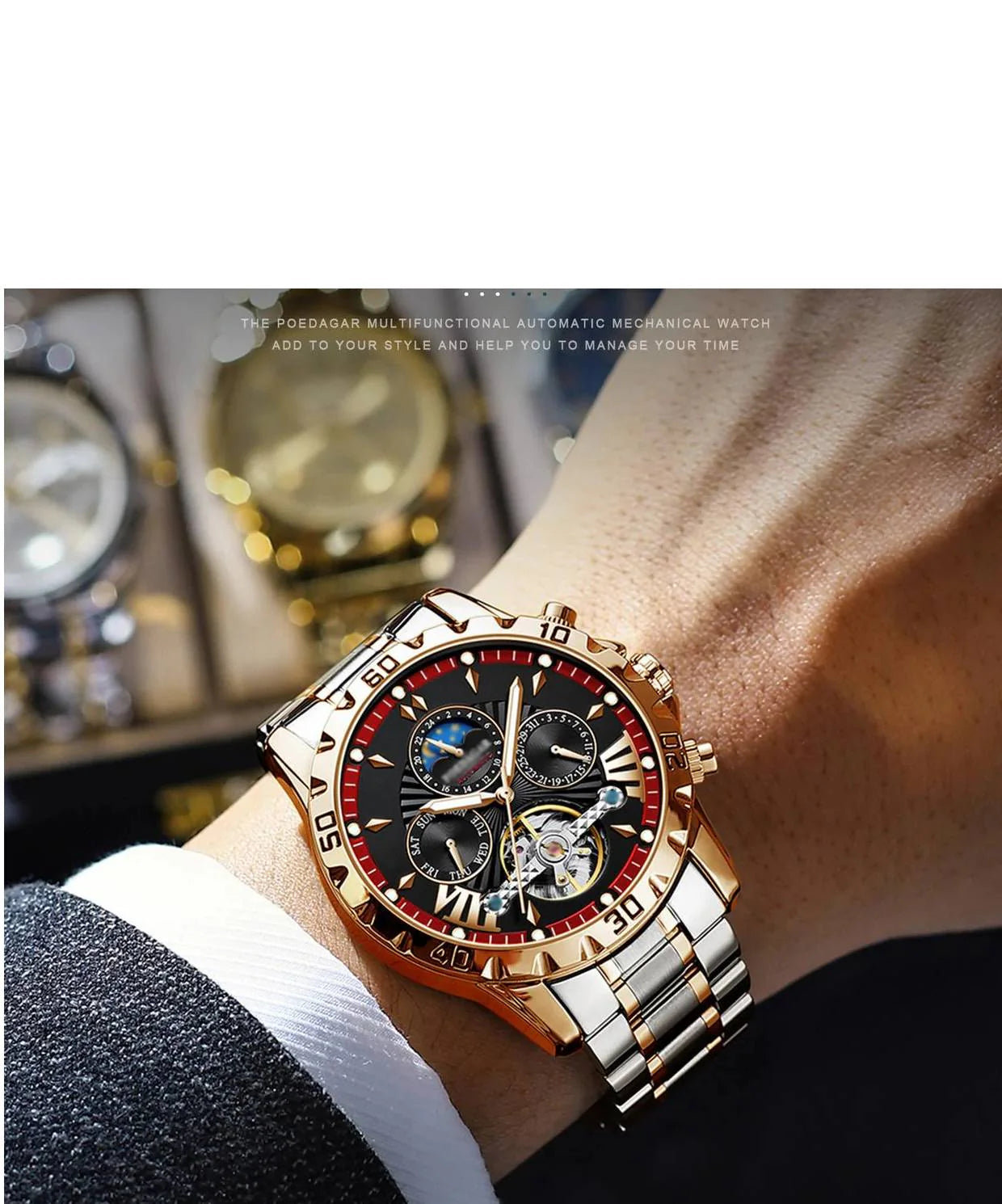 ⌚Svájci automata órák – vízálló, mechanikus és stílusos Kiváló!
