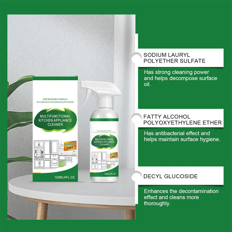 🎁1+1 ingyenes🌿Kíméletes konyhai tisztítószer🔥Konyhai zsíroldó spray – Makacs olajfoltok gyors eltávolítása, könnyed tisztítás!