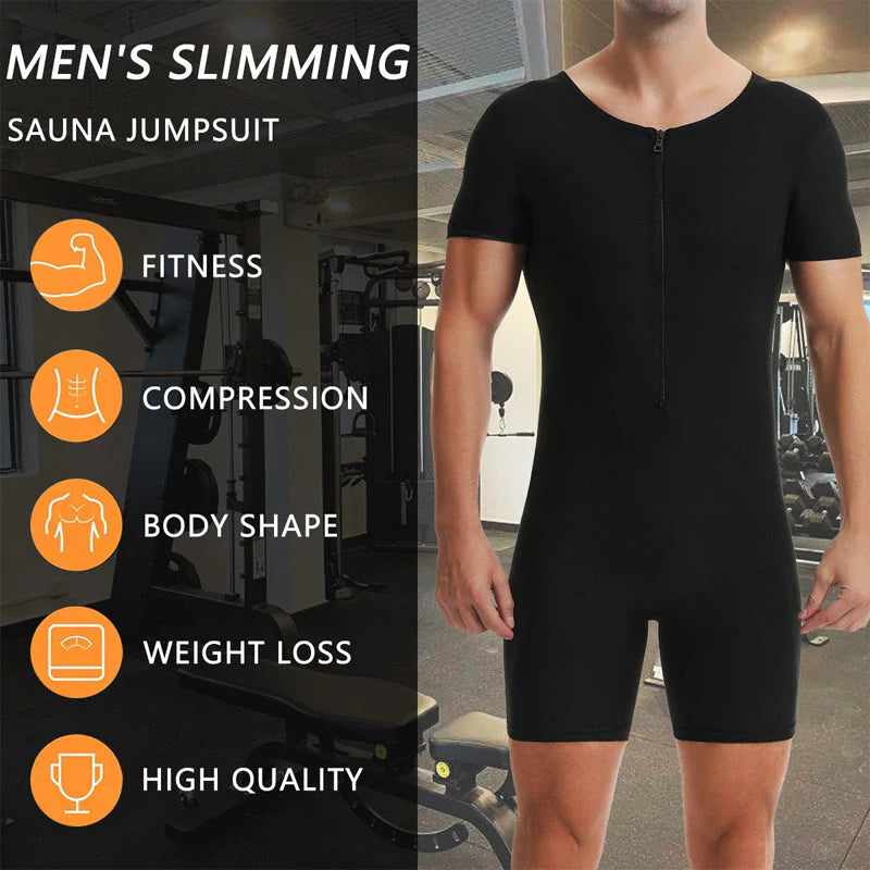 🧖‍♂️ 50% KEDVEZMÉNY!!!🎁Ingyenes ajándék -📿Gyönyörű nyaklánc🔥 Férfi teljes testet fedő szauna-overall – Növeli a kalóriaégetést, izomkompresszió és hőmegtartó polimer szövet 💪