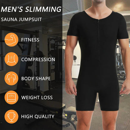 🧖‍♂️ 50% KEDVEZMÉNY!!!🎁Ingyenes ajándék -📿Gyönyörű nyaklánc🔥 Férfi teljes testet fedő szauna-overall – Növeli a kalóriaégetést, izomkompresszió és hőmegtartó polimer szövet 💪