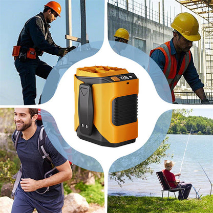 🎁Ingyenes ajándék🌬️ Széles szögű hűtő ventilátor💨 100 fokozatú nyakventilátor – 6000mAh akku + zseblámpa + töltő!🏖️