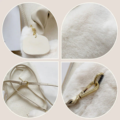 🎁Ingyenes ajándék✨ Luxus érzetű, bőrbarát kézitáska👜 Műszőrme táska – Elegancia és funkcionalitás minden nő számára!