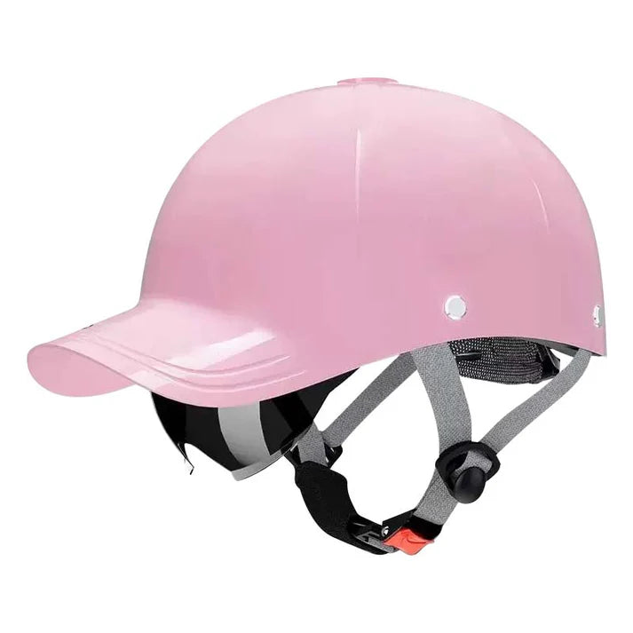 ⛑️ Unisex baseball sapka stílusú motoros sisak – Többréteges védelem (ABS+EPS) + beépített napvédő szemellenző🏍️🧢