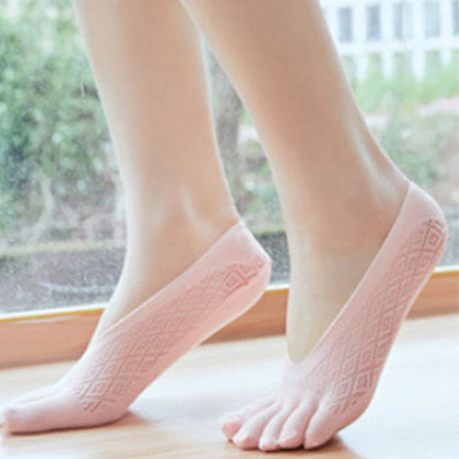 🔥🔥8 pár+2 pár ingyenes🌸💨 Láthatatlan, légáteresztő zokni🧦✨ Német minőségű bársony ötujjú zokni: 24 órás fájdalommentes lábajánlat!