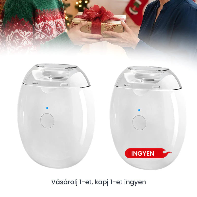 🔥🎁2+2 ingyenes😜50% árcsökkentés💅 Automatikus körömreszelő LED fénnyel🔋 Újratölthető elektromos körömápoló – Csendes, 360° sima reszelés gyerekeknek is!