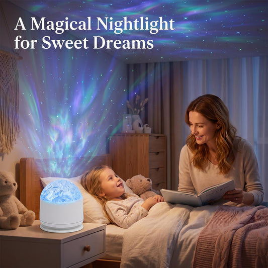 🌌 Aurora éjszakai fényvetítő🎨16 színválaszték📱Távirányítós funkció🌙 Hipnotizáló égi minták！