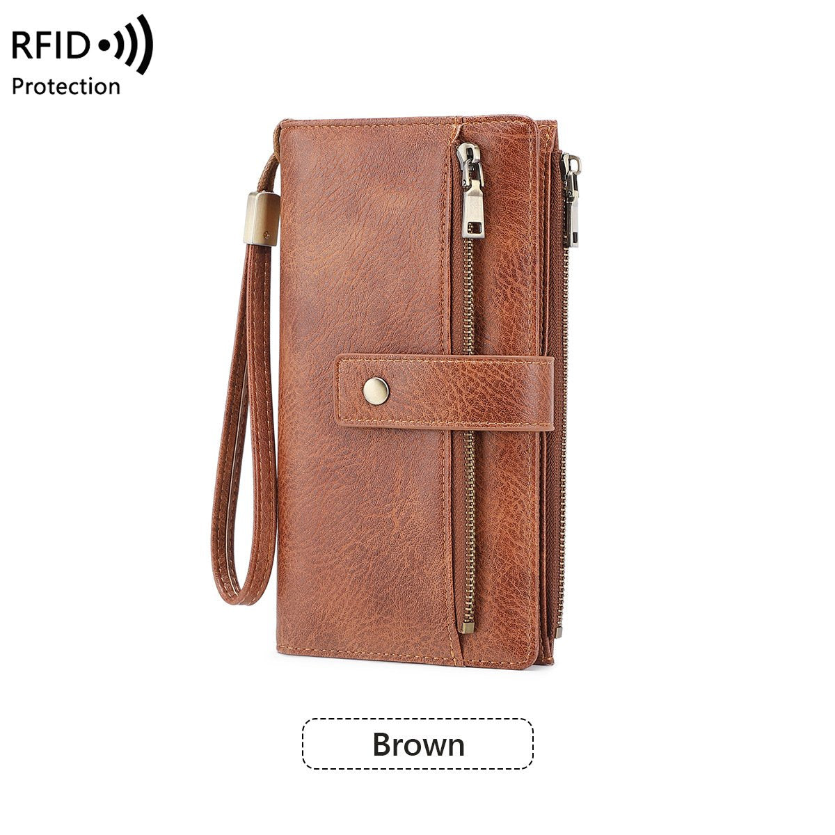 💼 Kétszínű PU bőr pénztárca🔒 RFID védett női pénztárca – Adatvédelem és elegancia egyben!
