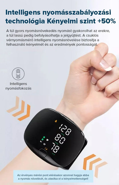 🔥🎁Ingyenes ajándék-Vércukorszint-Ellenőrző🩺❤️ Csukló vévnyomásmérő: Pontos, egyszerű, nem kell levetkőzni!