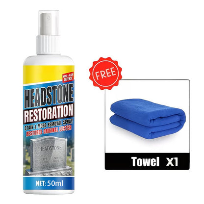 🔥1+1 ingyenes⚰️Kőfelület helyreállító permet🪨Sírkő tisztító és helyreállító spray – Moha, alga és makacs foltok eltávolítása kíméletesen!