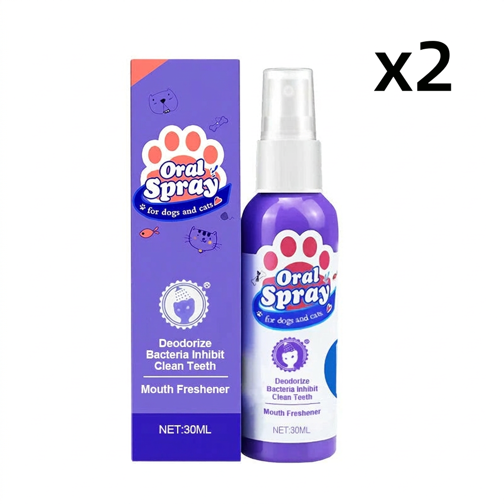 🔥🔥2+2 ingyenes🐾 2026 Új kiadás! Állatfogtisztító spray – Nincs szükség fogkefére!
