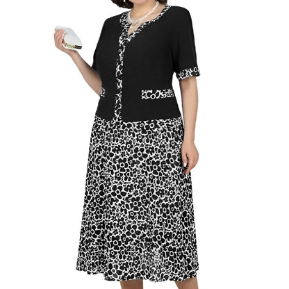 💥50% árcsökkentés📿Ingyenes gyönyörű nyaklánc🧥💼 Divatos, két részesnek tűnő egyberuha🌸✨ A-vonalú virágmintás ruha – a könnyed elegancia maga, minden testalkatra!