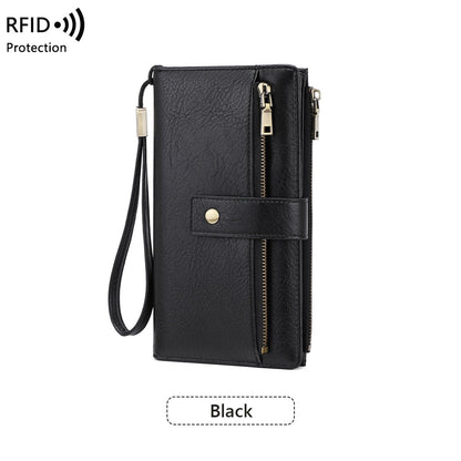 💼 Kétszínű PU bőr pénztárca🔒 RFID védett női pénztárca – Adatvédelem és elegancia egyben!