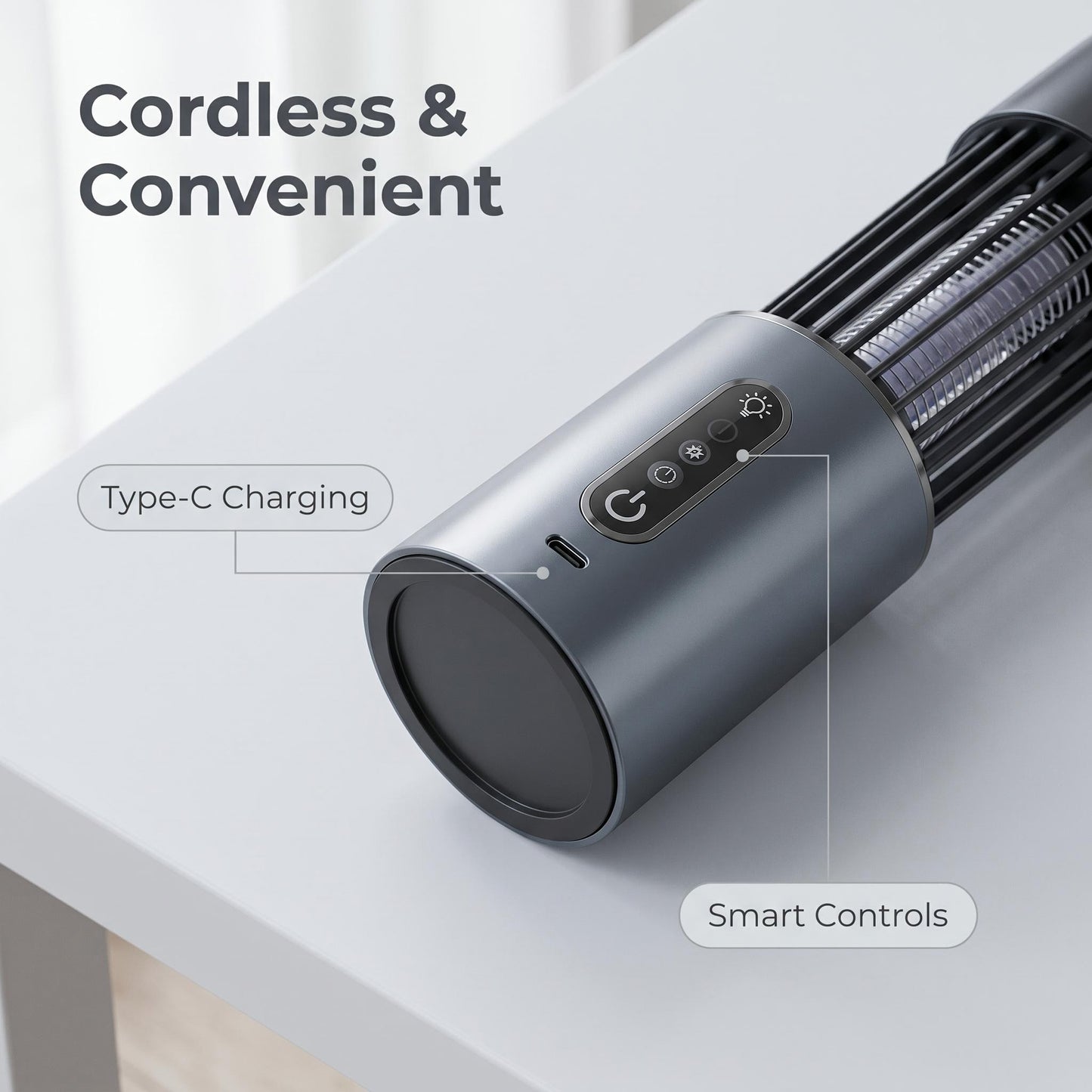 🦟 Erőteljes UV-csapda elektromos ráccsal🏠360°-os teljes helyiség lefedettség – Type-C újratölthető⏱️Intelligens időzítő🔋