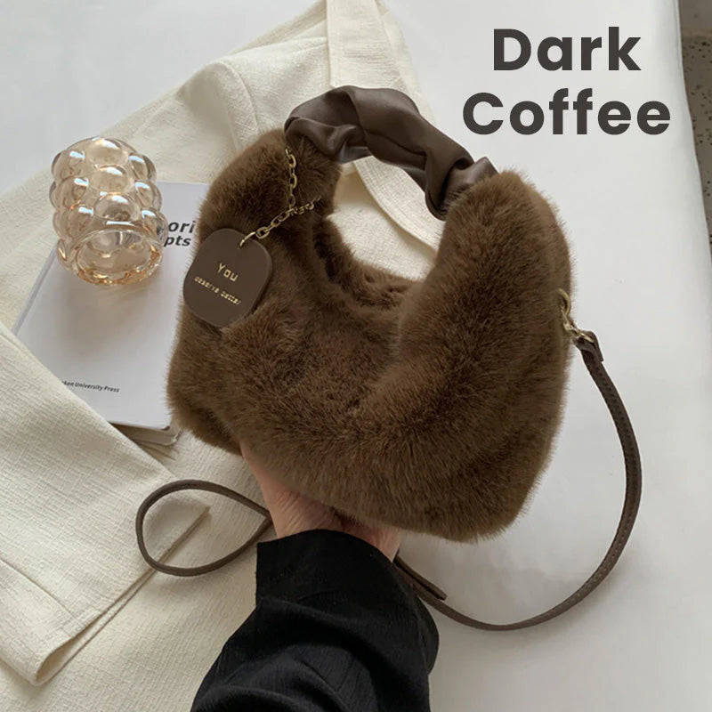 🎁Ingyenes ajándék✨ Luxus érzetű, bőrbarát kézitáska👜 Műszőrme táska – Elegancia és funkcionalitás minden nő számára!