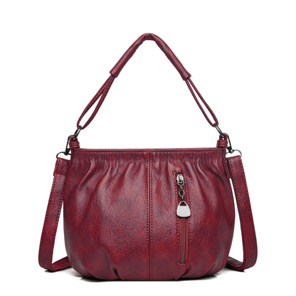 😜30% árcsökkentés🔥2026 Új modell👜Mékké Bőrzsákos Táska – Plisált Design + Kettős Funkció!