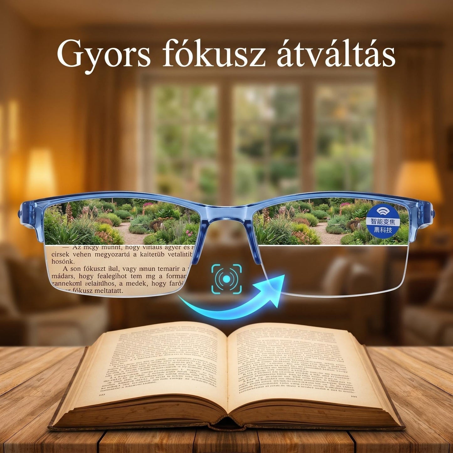 🔥1+1 ingyenes🔍👀 Közelre és távolra is éles látás | Öntérfókuszú olvasószemüveg👓