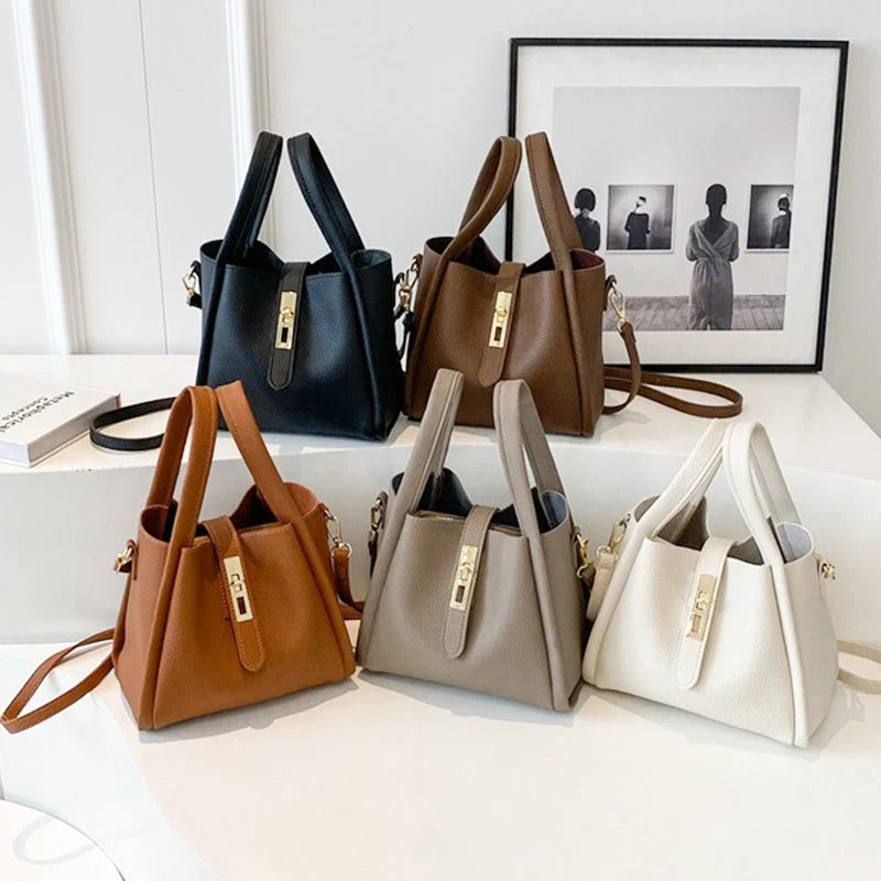 😜40% árcsökkentés 👜 Prémium vödrös kézitáska✨ Nagy kapacitású női műbőr táska – Állítható pánt, egyedi stílus minden alkalomra！