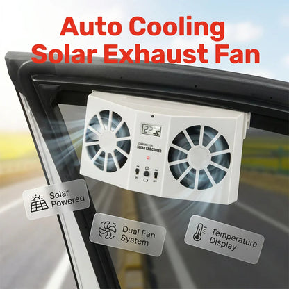 🎉49% árcsökkentés☀️ Automata napelemes szellőző ventilátor autóba📊 Valós idejű LCD hőmérséklet-kijelző🌬️Környezetbarát utastér hűtés🚗