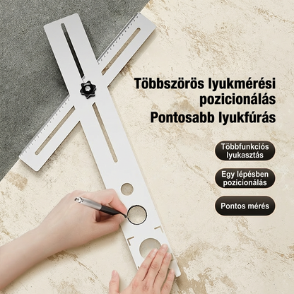🔥1+1 ingyenes🎉Bestseller akció🔩 Csempéfúró pozicionáló eszköz📏 Többfűrás mérőeszköz 360°-ban állítható – Profi és barkácsolók számára!
