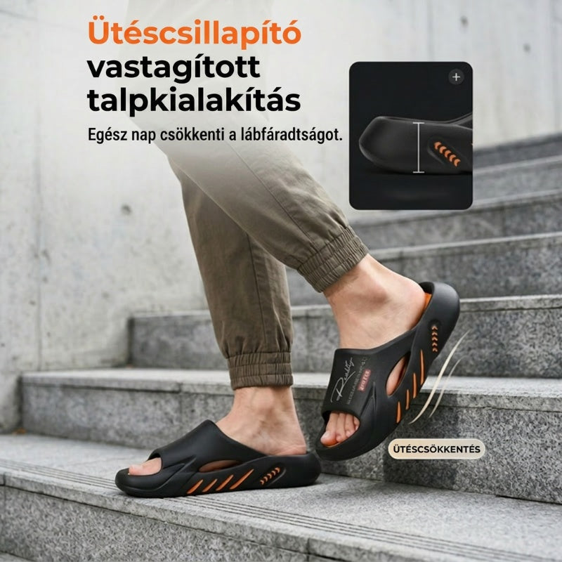 🎉2026-os nyári újdonságok🔥Csúszásmentes Vastag Talpú Felhő Papucsok Férfiaknak 🏖️🌊