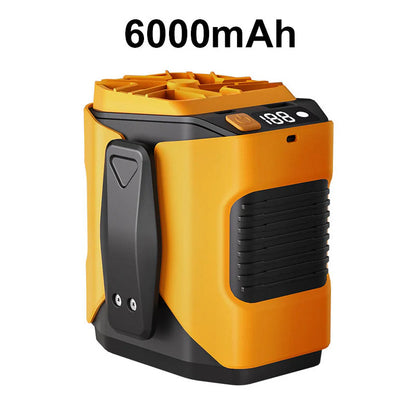 🎁Ingyenes ajándék🌬️ Széles szögű hűtő ventilátor💨 100 fokozatú nyakventilátor – 6000mAh akku + zseblámpa + töltő!🏖️