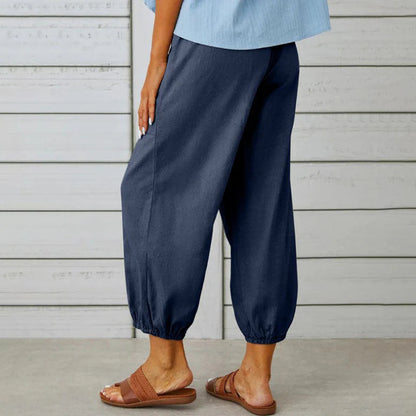 😜40% árcsökkentés👖💖 Puha pamut-len szövet – Lélegző, nem gyűrődik, napokig kényelmes!
