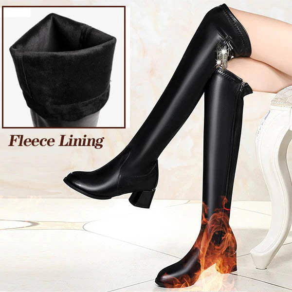 😘30% árcsökkentés👢 5cm Térd Fölé Csizmák: Meleg, Elegáns; Kényelmes!
