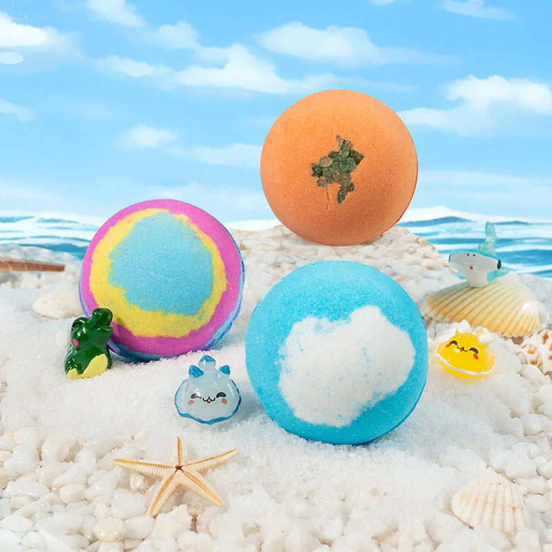 🎁🔥4 dobozs ingyens🛁 Fürdőbomba szett tengeri meglepetéssel – Minden bath bombban játék!