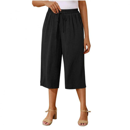 💥50% árcsökkentés 🔥🔝 Legnépszerűbb termékek✨ Egyszínű praktikus női nadrág☀️ Capri hosszú egyenes szárú nadrág – Légáteresztő, elasztikus derékkel minden napra!