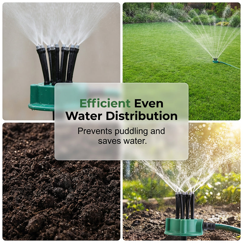 🔥1+1 ingyenes🌱Földbe szúrós öntözőfej💦360° többirányú kert öntözőfej – Szabályozható fúvókák, egyenletes locsolás gyepekhez!
