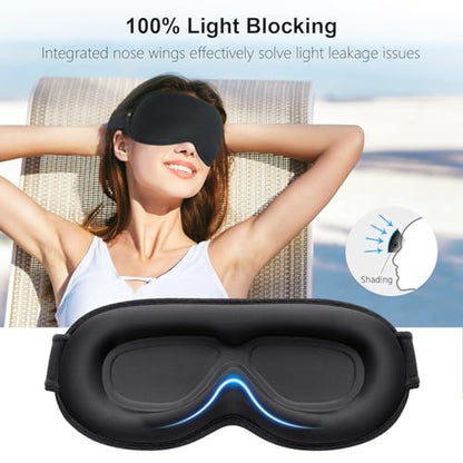 🔥1+1 ingyenes🌙 Kontúrozott memóriahabos szemmaszk😴 3D ergonomikus alvószemmaszk – 100% fényzáró, nyomásmentes kényelem egész évben!