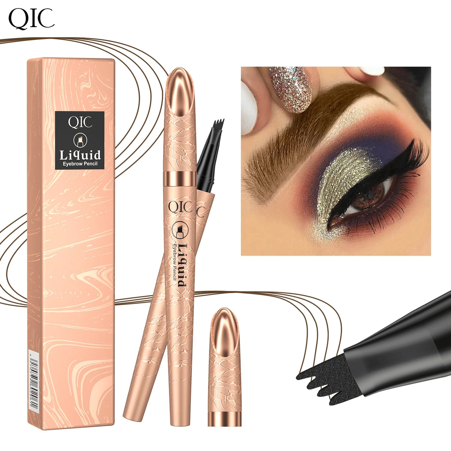 🔥1 vásárol 1 ingyen kap🖌️3D Microblading szemceruza – 4 villás hegy + 24 órás vízállóság!