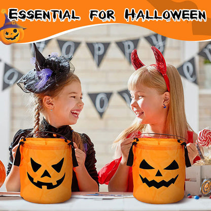 🎃✨Világító tök alakú édességes táska – LED-del, tágas belsővel – Tökéletes Halloweenre! 🍬👻
