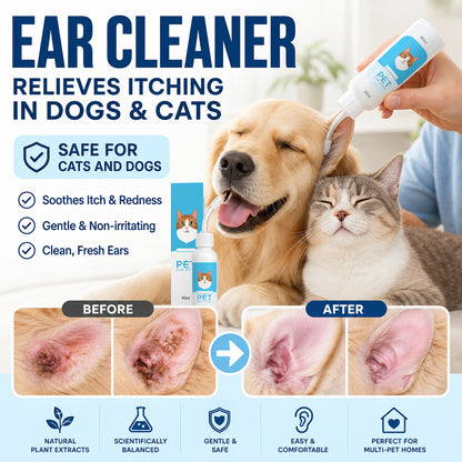 🎁1+1 INGYEN (2 db)🐕🌿 Természetes fültisztító macskáknak és kutyáknak – Gyulladáscsökkentő, nyugtató növényi kivonatokkal! 🐱💚