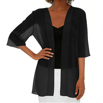 🧥🌸 Átlátszó nyitott kardigán – Prémium, lélegző anyag, 9 színben, S–2XL-ig! ✨💫