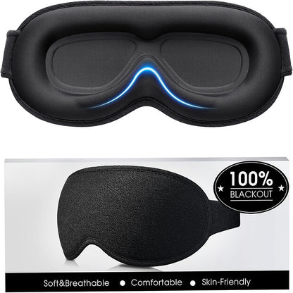 🔥1+1 ingyenes🌙 Kontúrozott memóriahabos szemmaszk😴 3D ergonomikus alvószemmaszk – 100% fényzáró, nyomásmentes kényelem egész évben!