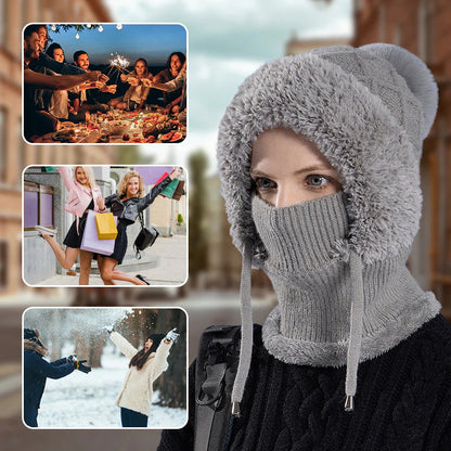 ✨ 3 az 1-ben téli szett – sapka + maszk + sál, puha akril, kényelem extrém körülmények között!