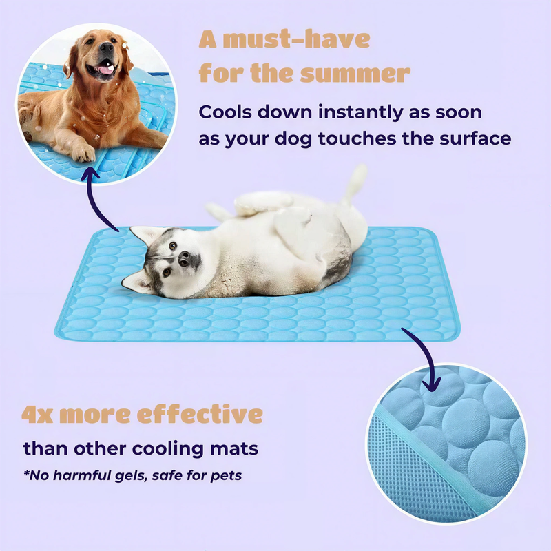 🐱🐶Emalova – Hűsítő matrac a nyárra❄️ Háziállat hűtőalátét – Áram és víz nélkül hűt kutyák és macskák számára!