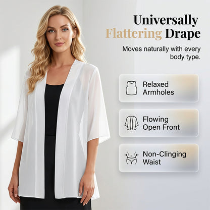 🧥🌸 Átlátszó nyitott kardigán – Prémium, lélegző anyag, 9 színben, S–2XL-ig! ✨💫